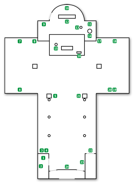 Plattegrond Martinuskerk Zaltbommel