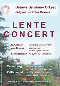 Lenteconcert Betuws Symfonie Orkest