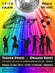 Tienerdisco op de Oranje Boot Kerkdriel