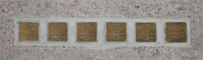 6 Stolpersteine / struikelstenen in Rossum