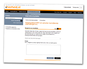 ​Doe mee aan de internetconsultatie op overheid.nl