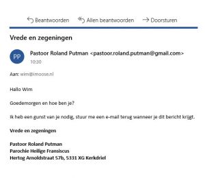 Pas op voor phishing e-mails